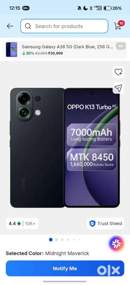 Oppo k13 turbo 8/256 4 Months 15 Days old