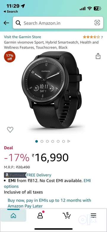 Garmin store hybrid smartwatch