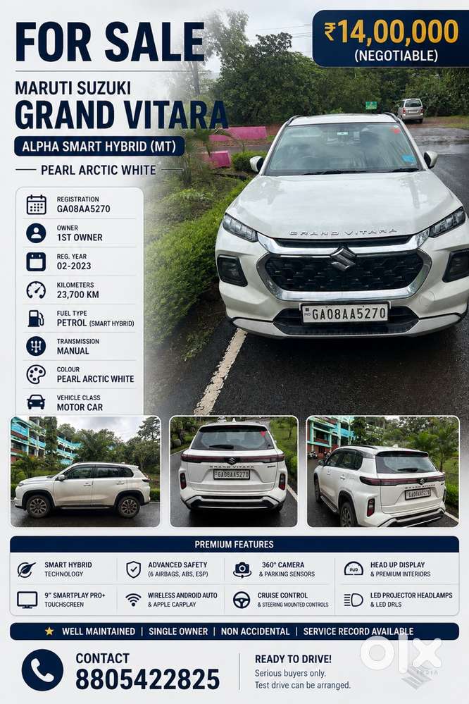 Owner Selling- 2023 Maruti Suzuki Grand Vitara Alpha