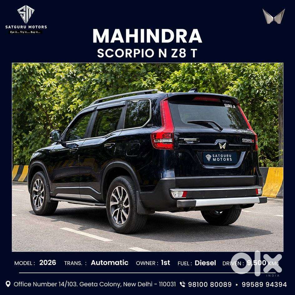 Mahindra Scorpio N Z8 L Diesel At 2wd 7 Str, 2026, Diesel