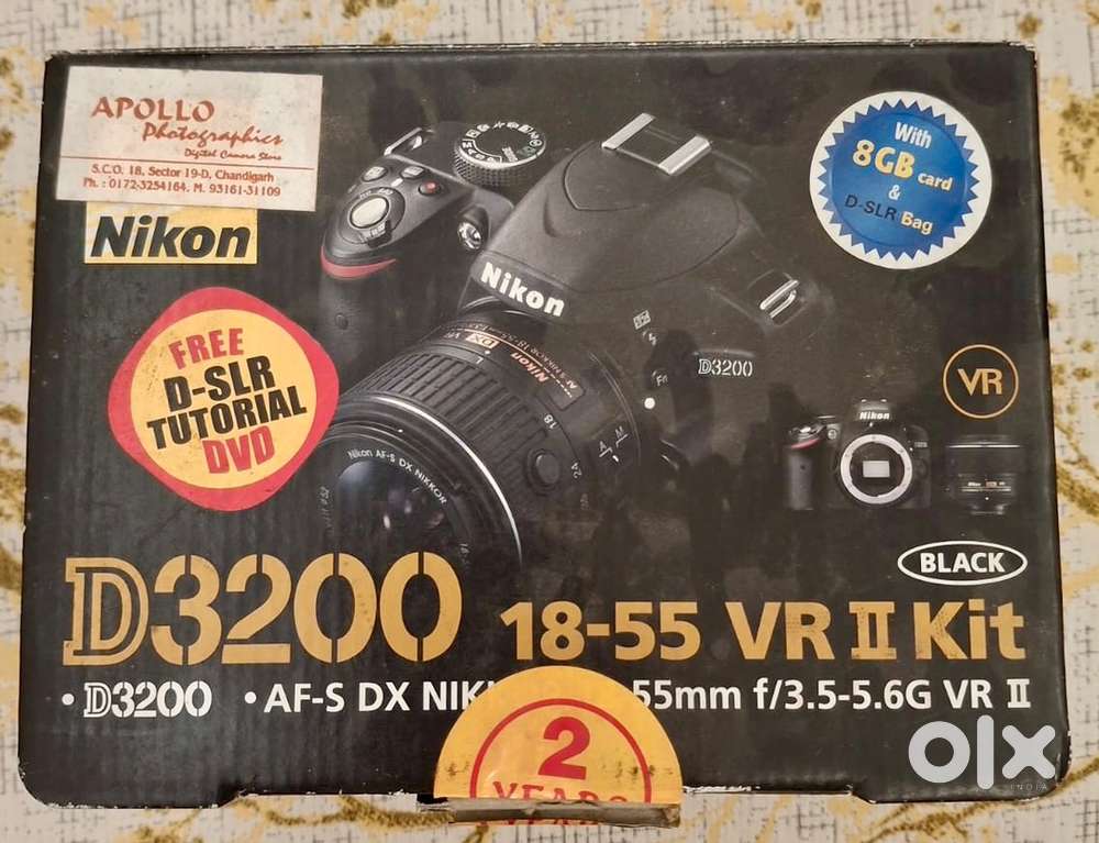 Nikon D3200 DSLR + 18-55mm VR II Lens Excellent Condition Full Kit