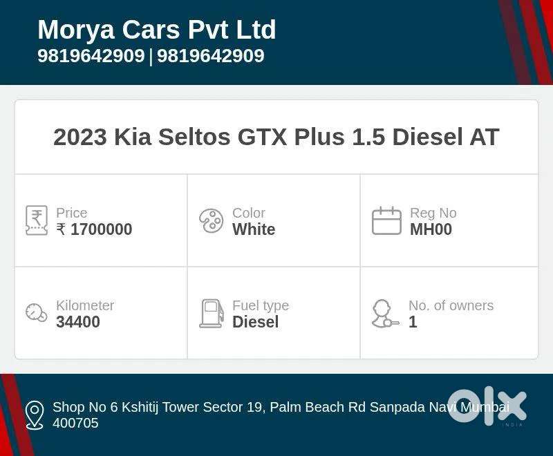 Kia Seltos Gtx Plus, 2023, Diesel