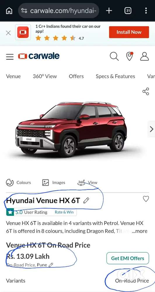 Hyundai Venue 2023 Petrol 18400 Km Driven