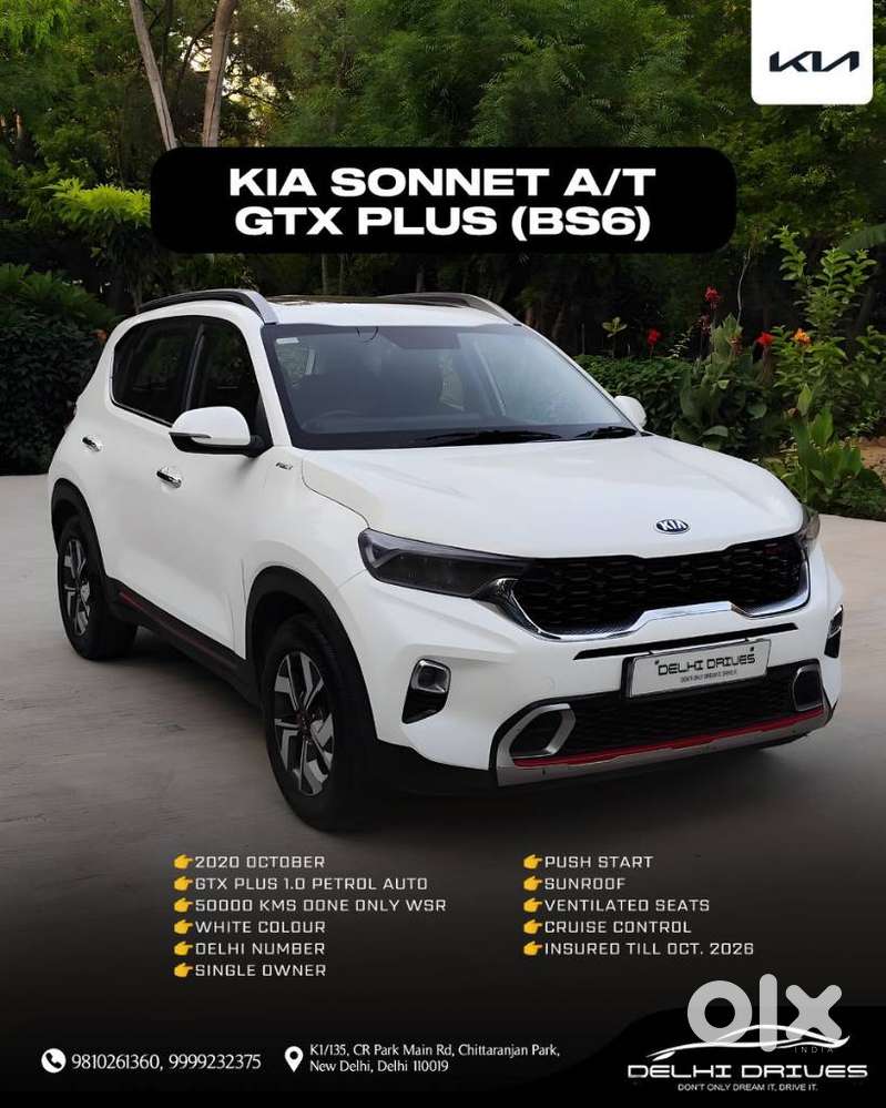 Kia Sonet 1.0 Gtx Plus Dct, 2020, Petrol