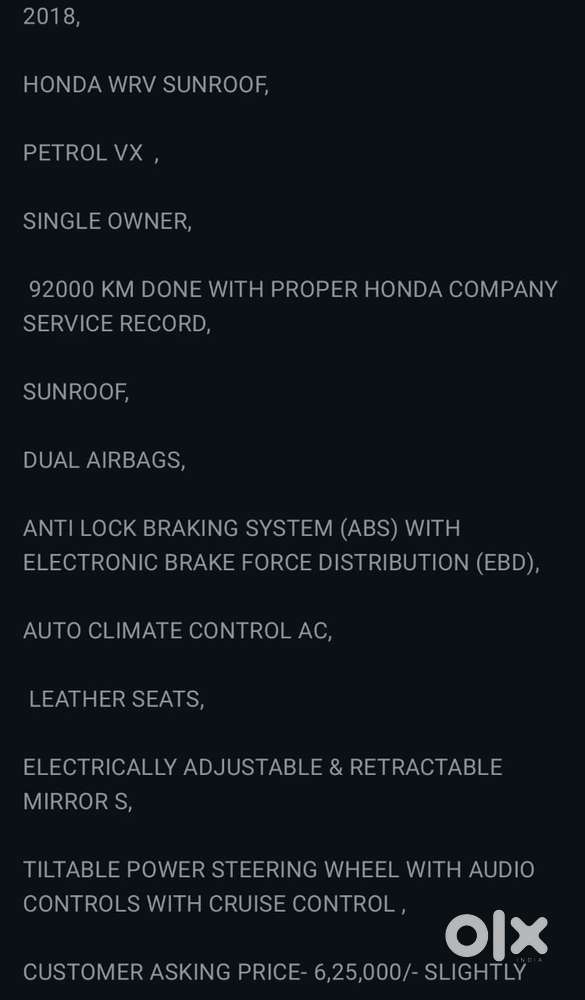 Honda Wr-v 1.2 Vx I-vtec, 2018, Petrol