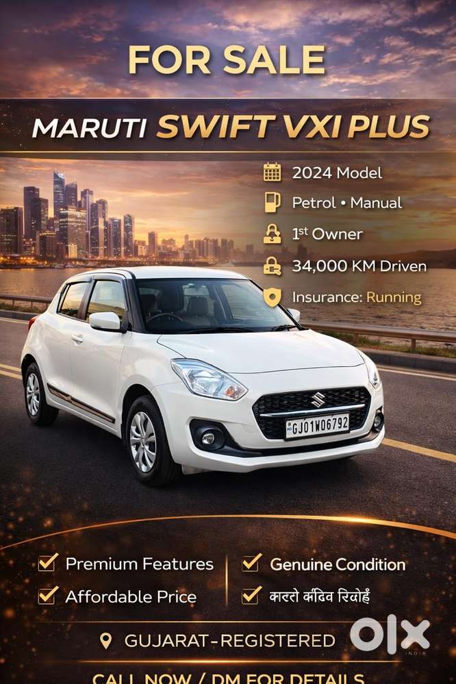Maruti Suzuki Swift 1.2 Vxi (o), 2024, Petrol