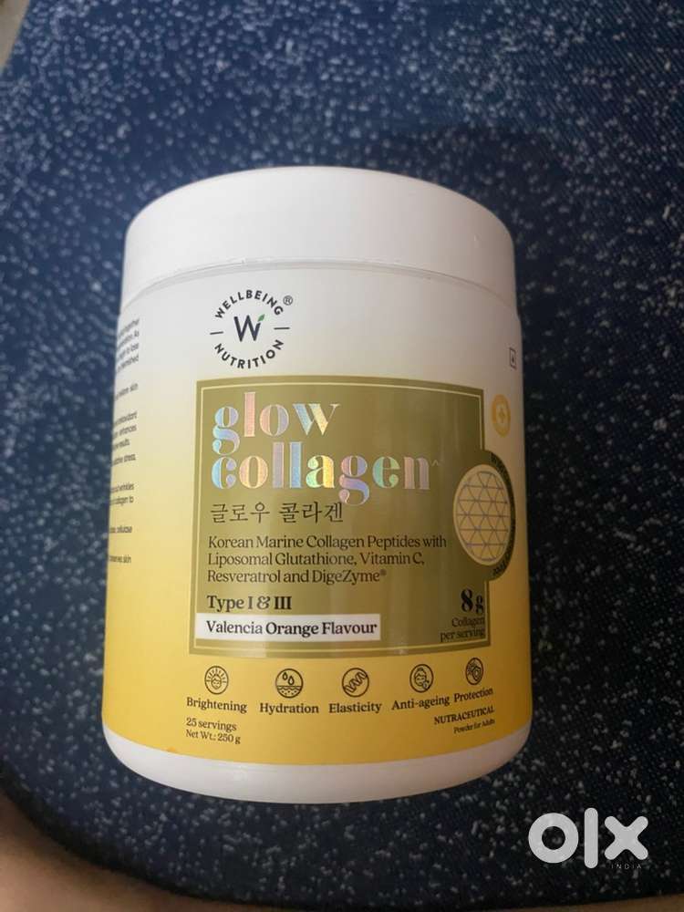 wellbeing nutrition glow collagen with glutathione Korean Marine | Clinically Proven Type 1 & 3 Peptides, SkinAX, Glutathione, Resveratrol | Pinacolada - 6 Sachets : Buy Online at Best Price in KSA Wellbeing Nutrition Glow Collagen with