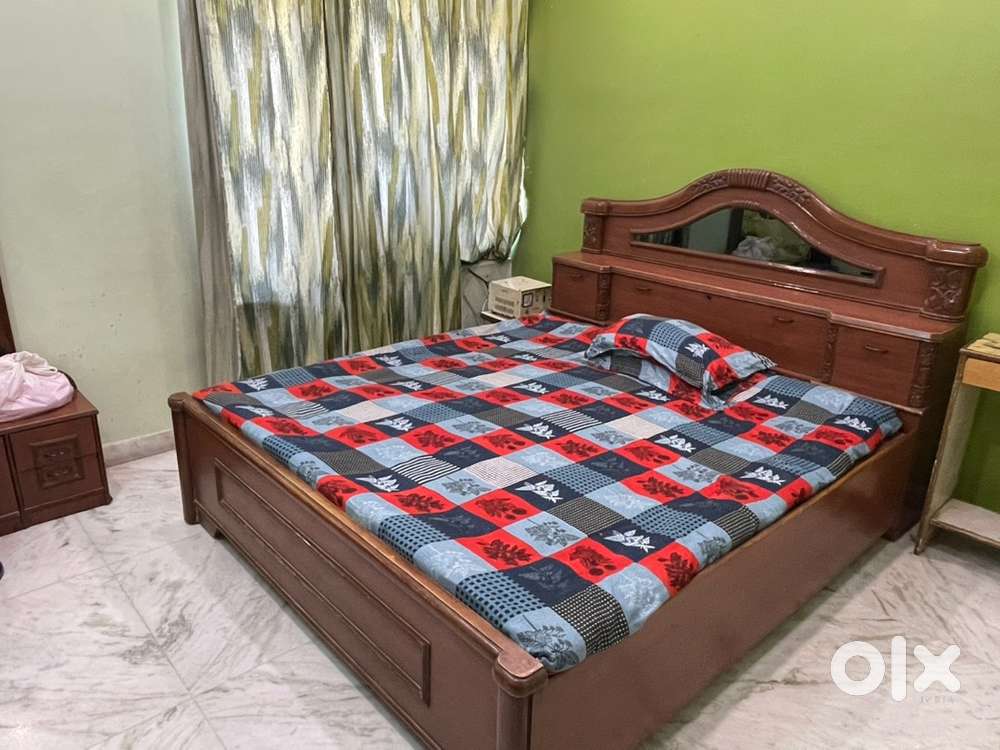 Bed with dressing table