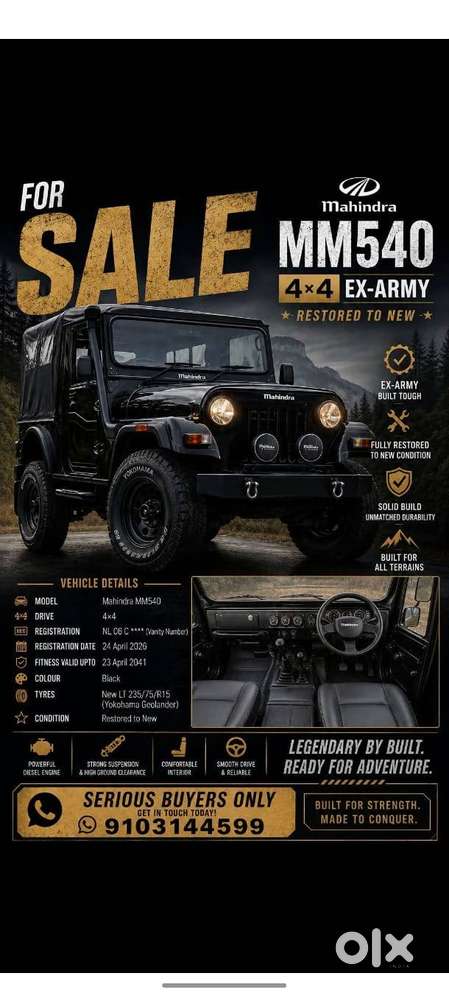 Mahindra Jeep Mm540 4×4 Ex-army