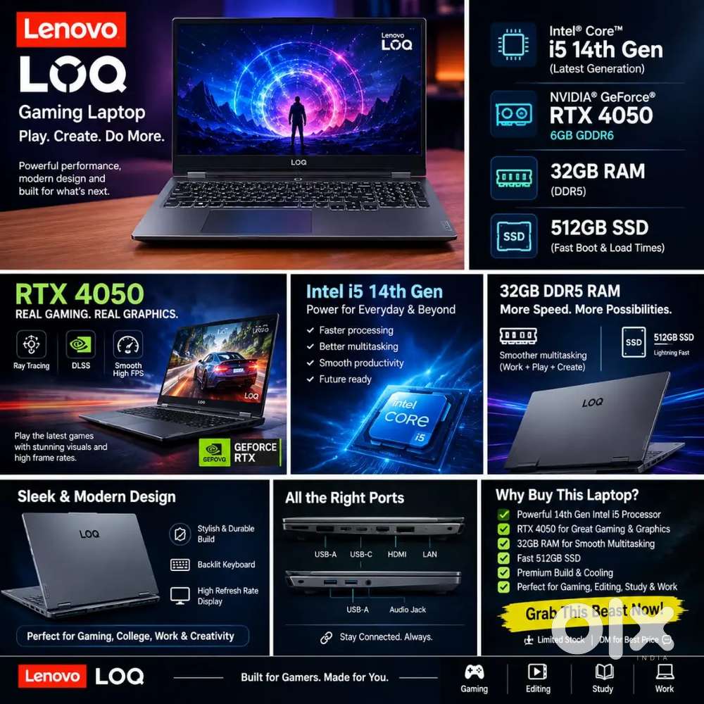 Lenovo LOQ Gaming Laptop rtx 4050 negotiable