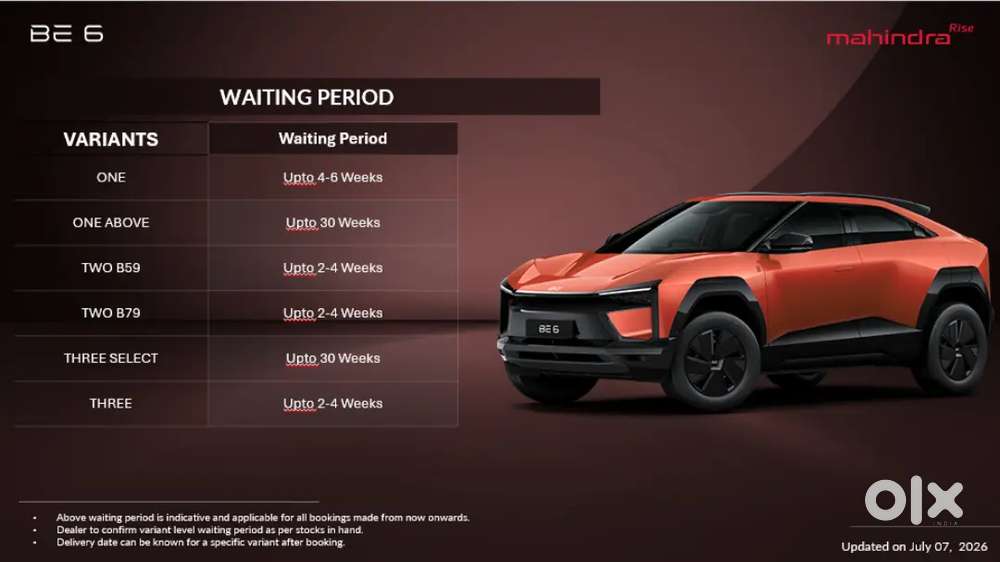 Mahindra Be 6 Pack Three 2026