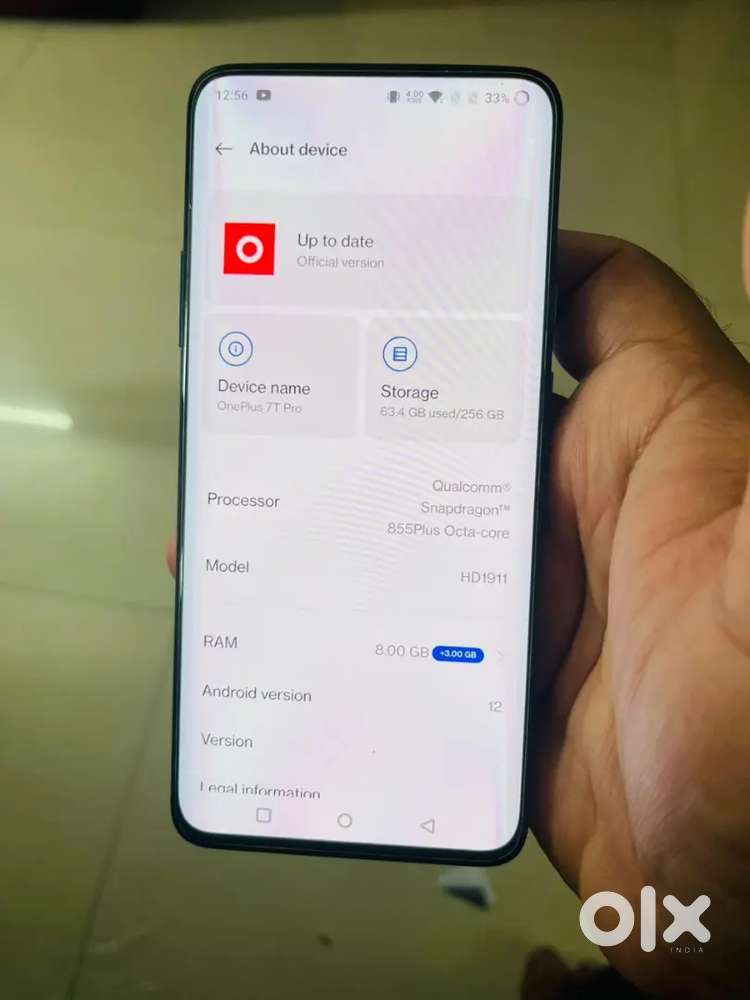 One plus 7t pro perfect condition only front camera not working