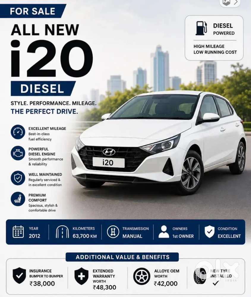 Hyundai New I20  Diesel 63700 Km Driven