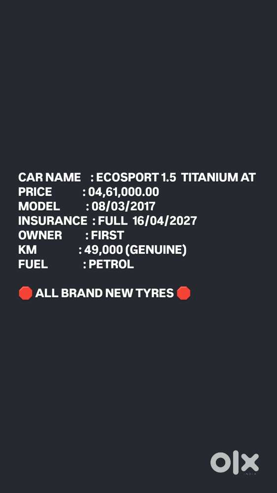 Ford Ecosport 1.5 Ti Vct At Titanium, 2017, Petrol