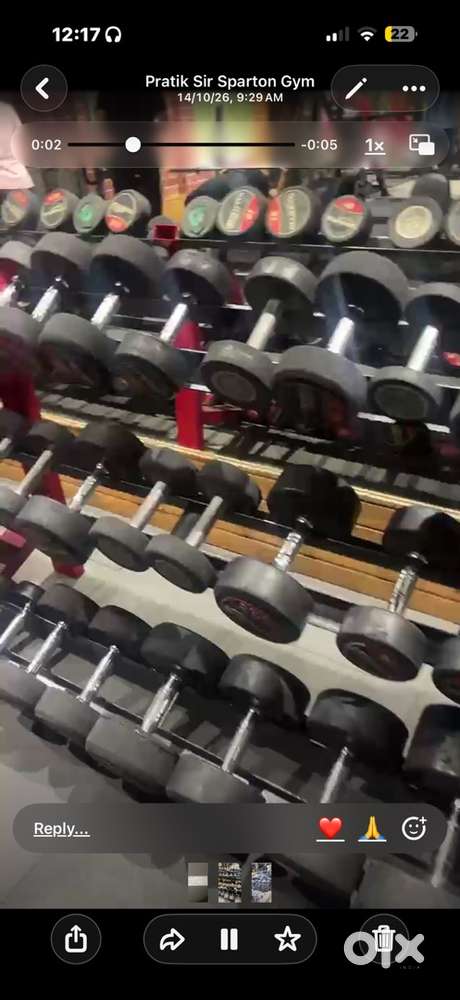 Old gym dumblls 1 year old  resale