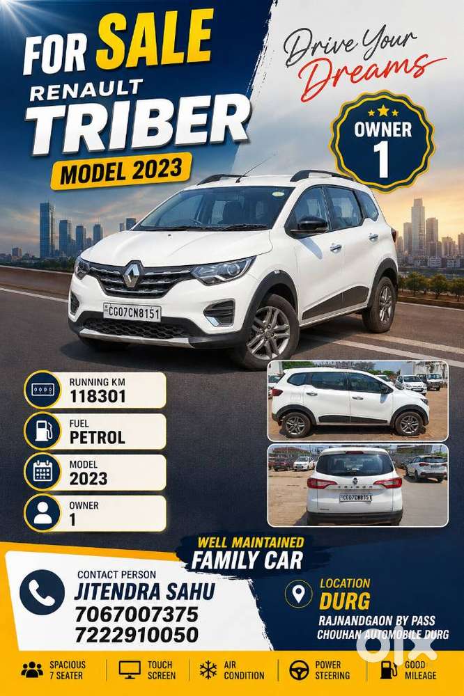Renault Triber Rxz  Urban Night Limited Edition, 2023, Petrol
