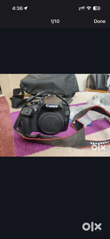 Canon eos 1300 D two lenses rarely used with bill box