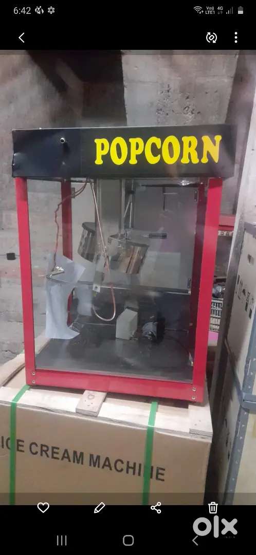 Gas popcorn machine and candy
