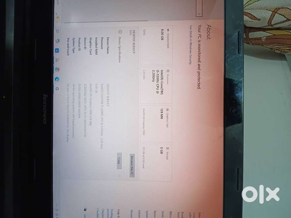 Lenovo Laptop i5 5th Gen  8GB RAM  1TB HDD  Working Condition