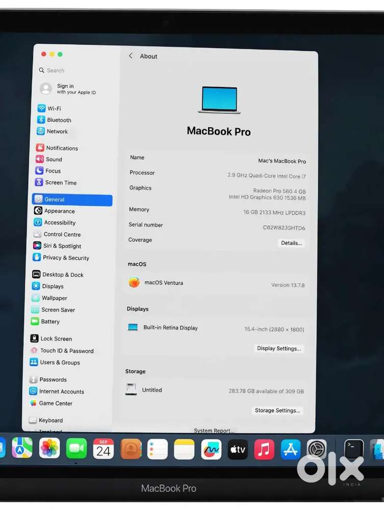 Mackbook pro 2017 i7 HQ