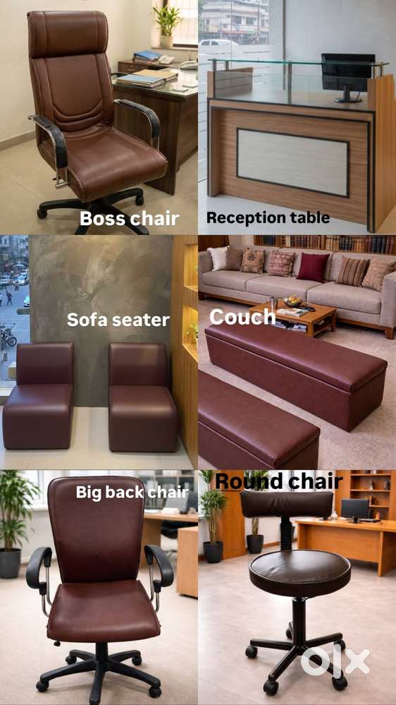 urgent sale all items Sofa, Couch, office chair, boss chair, table