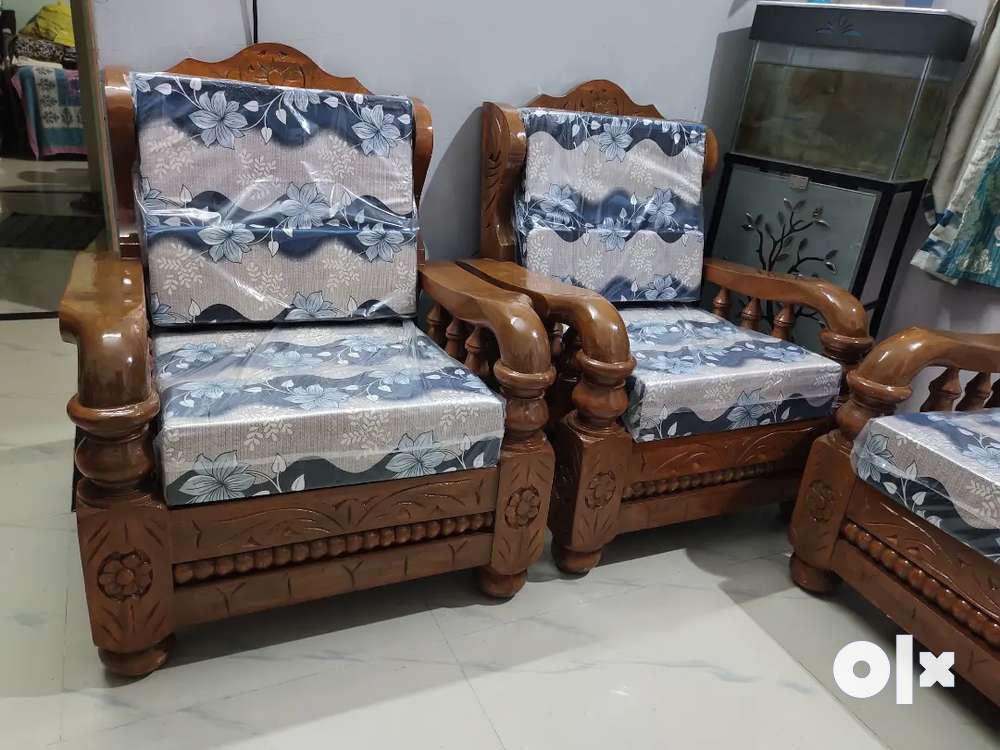 Teak wood sofa on sale set olx