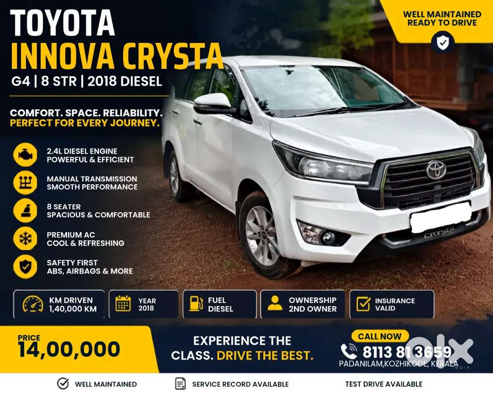 Toyota Innova Crysta 2.4 2018