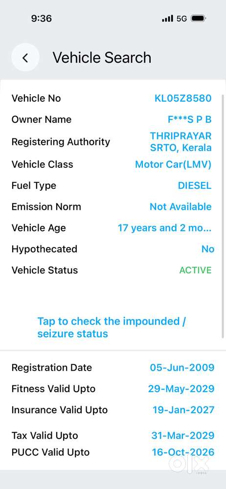 Tata Indica V2 Dle Bsiii, 2009, Diesel