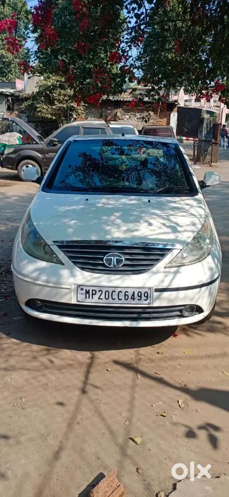 White Colour Tata Manza Car