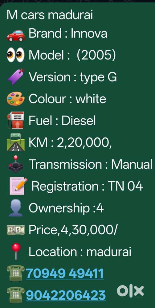 Toyota Innova 2.5 G (diesel) 8 Seater, 2005, Diesel