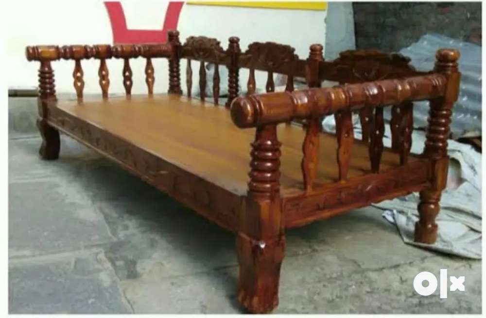 Wood diwan shop cot models