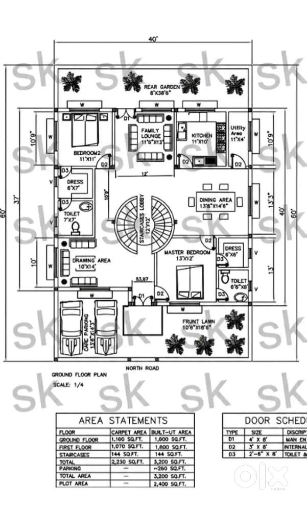 2D House Plane & AutoCAD Naksha Design- 0% OFF