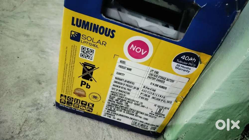 Solar panel, battery luminous and bartan ...read the discription