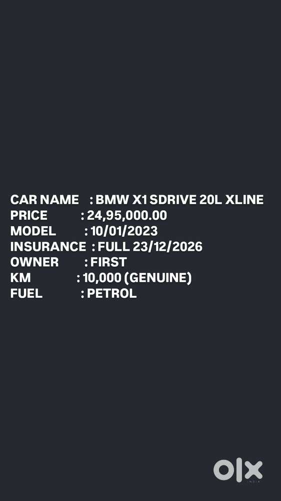 Bmw X1 2.0 Sdrive20i Xline, 2023, Petrol