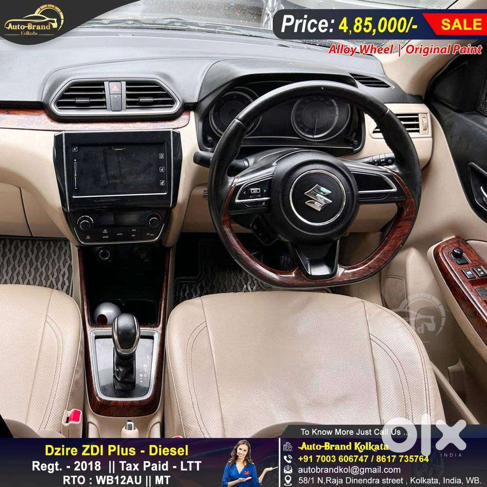 Maruti Suzuki Dzire Zdi Plus, 2018, Diesel