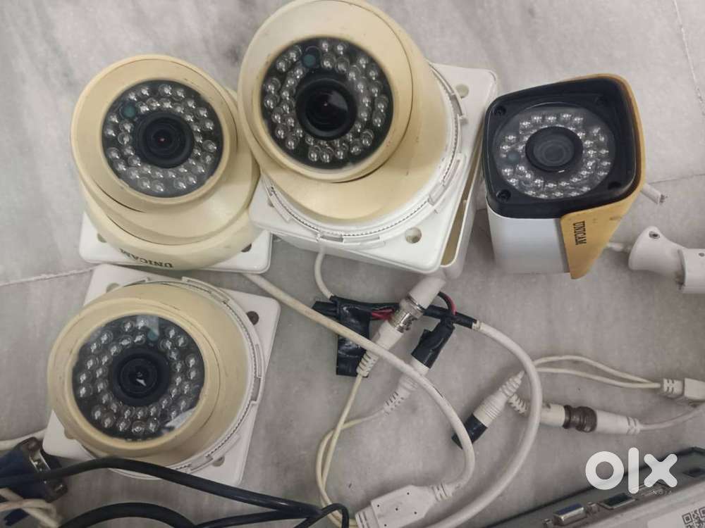 Used CCTV Camera Set &ndash; 4 Cameras, DVR & Monitor (Working / As-Is)