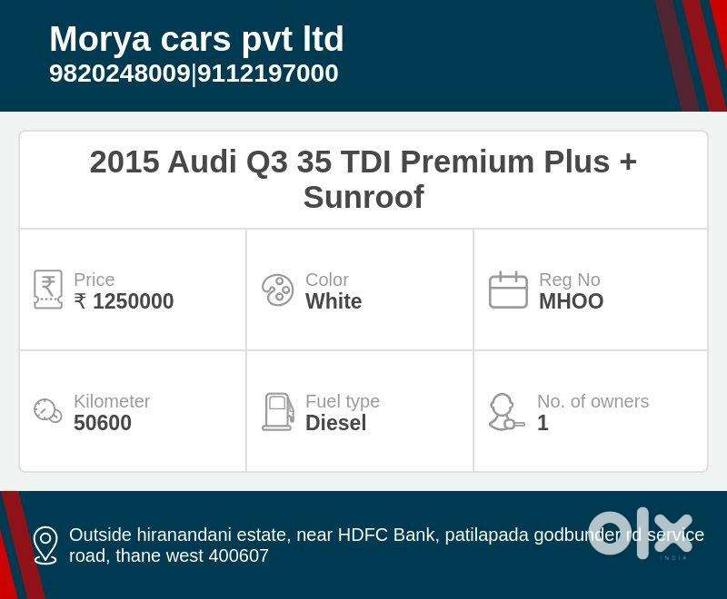 Audi Q3 2.0 35 Tdi Quattro Premium Plus, 2015, Diesel