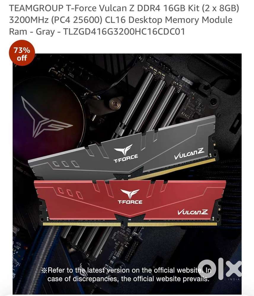 TEAMGROUP T-Force Vulcan Z DDR4 16GB Kit (2 × 8GB) - Computer