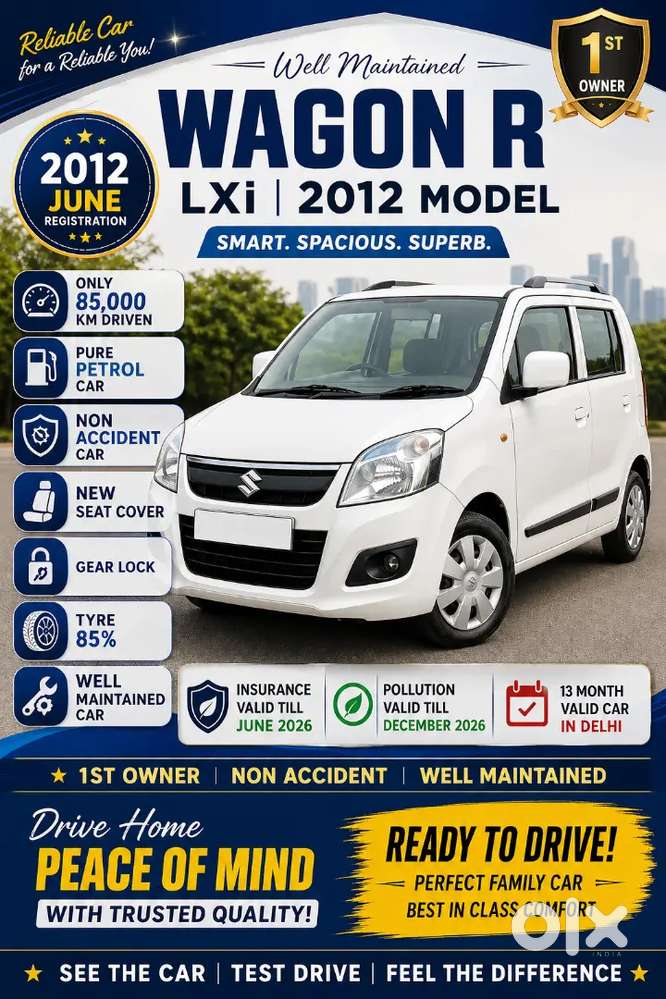 Maruti Suzuki Wagon R 2012 Petrol 85000 Km Driven