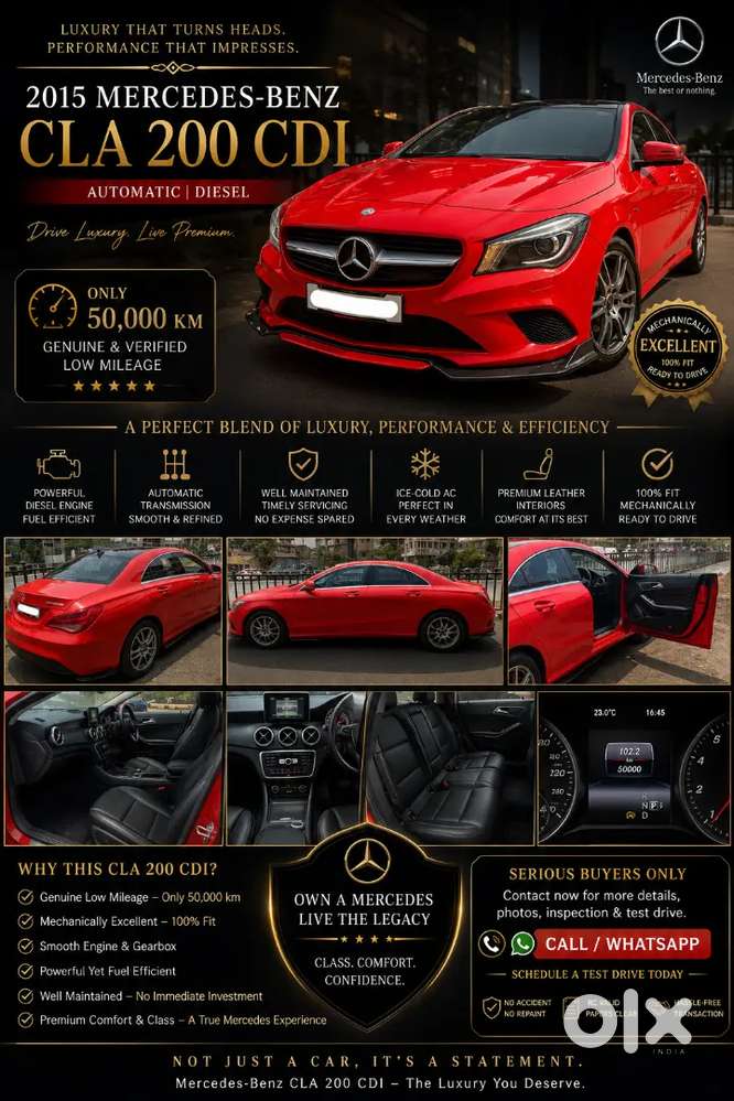 Mercedes-benz Cla 2015 Style Diesel Car