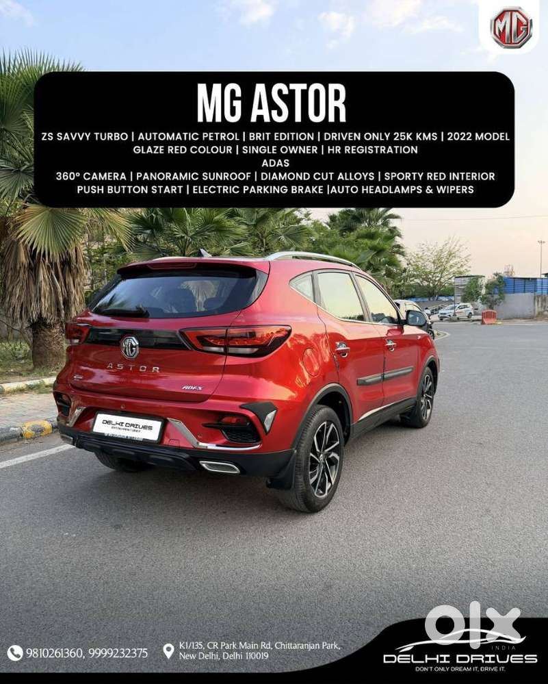Mg Astor 1.3 Savvy Turbo At S Red, 2022, Petrol
