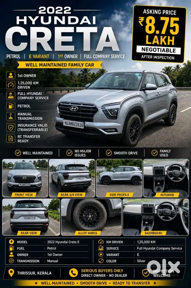 Hyundai Creta Facelift 2022 Manual Petrol