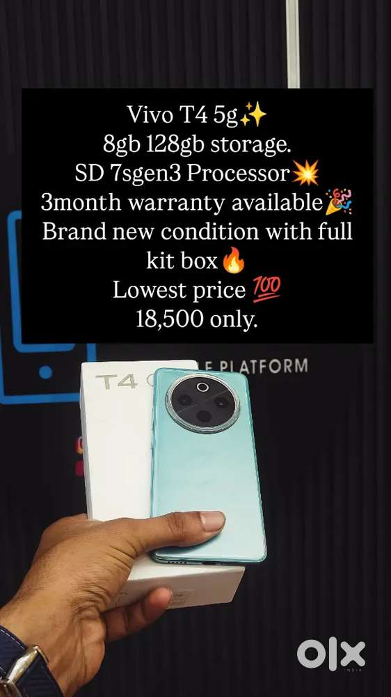 Vivo t4 5g 8gb 128gb storage 3month warranty available brand new