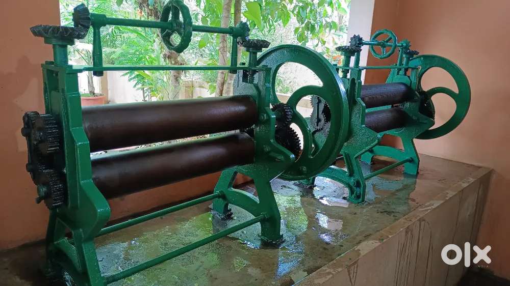 Hand rubber roller machine 610 mm &times; 120 mm one set