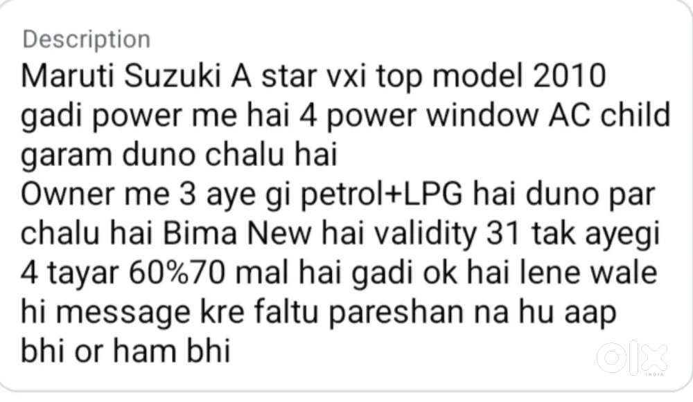 Maruti Suzuki A-star 2010