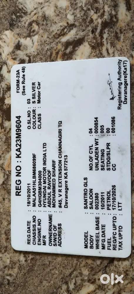 Hyundai Santro Xing 2011 Petrol 85000 Km Driven