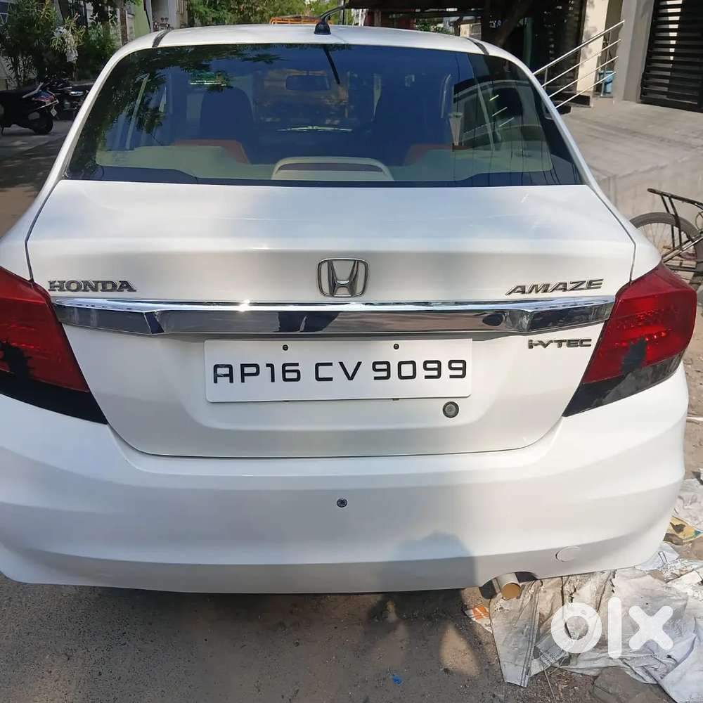 White Honda Amaze 2015 Model