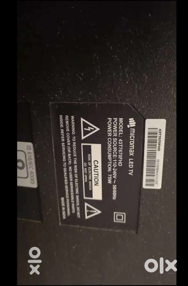 Micromax TV 43 inch working condition