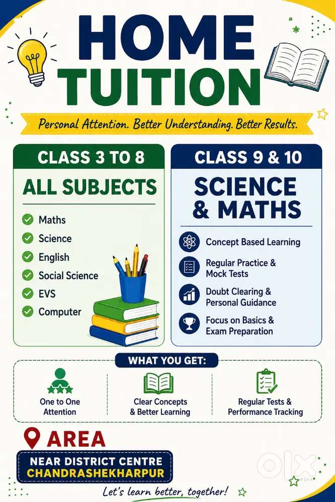 Tution classes for 3 to 10 class students