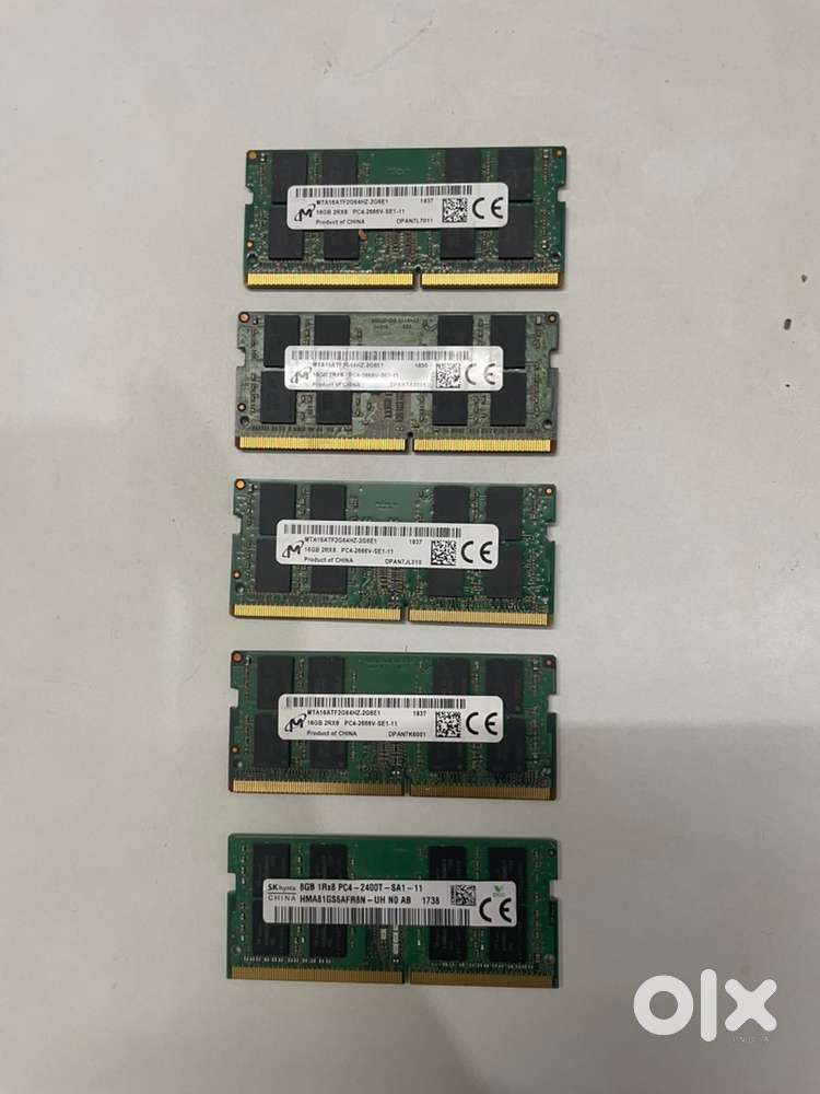 Laptop RAM 16 GB and 8 GB